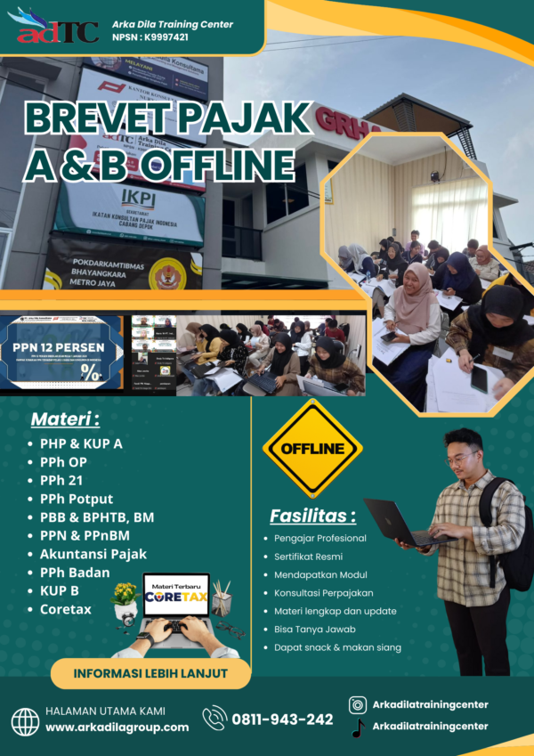 Brevet Pajak A & B Offline - Arka Dila Training Center